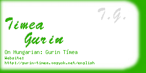 timea gurin business card